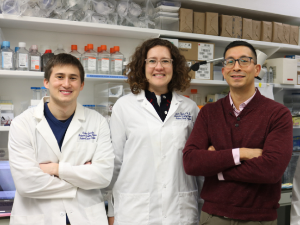 Trainees with PI Freddy Escorcia in his lab