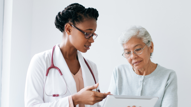 Patient with doctor